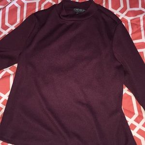 Half turtle neck plain shirt